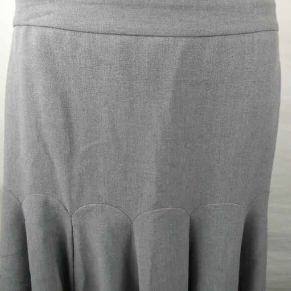 Elevenses Anthropologie Grey Pleated Skirt Gray School Girl Balletcore Whimsy 6 - Picture 2 of 8